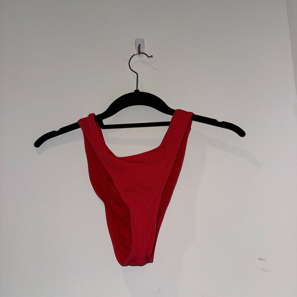 Red swimsuit bottom